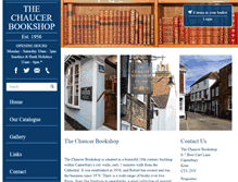 Tablet Screenshot of chaucer-bookshop.co.uk